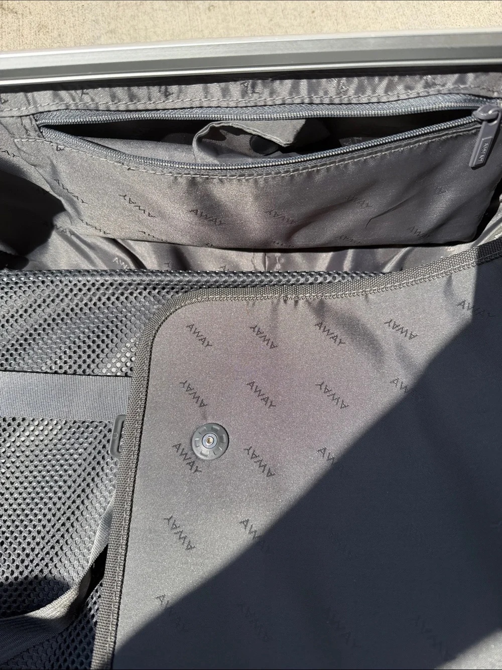 Away The Large Aluminum Edition Checked Luggage in Silver